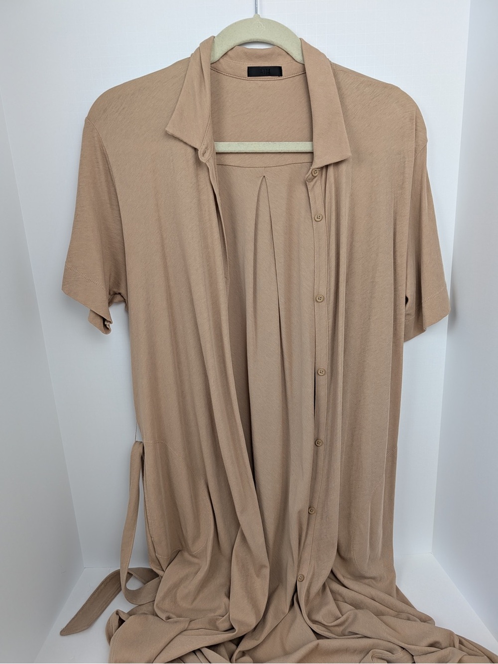 ATM Anthony Thomas Melillo Camel Cotton Shirt Dress